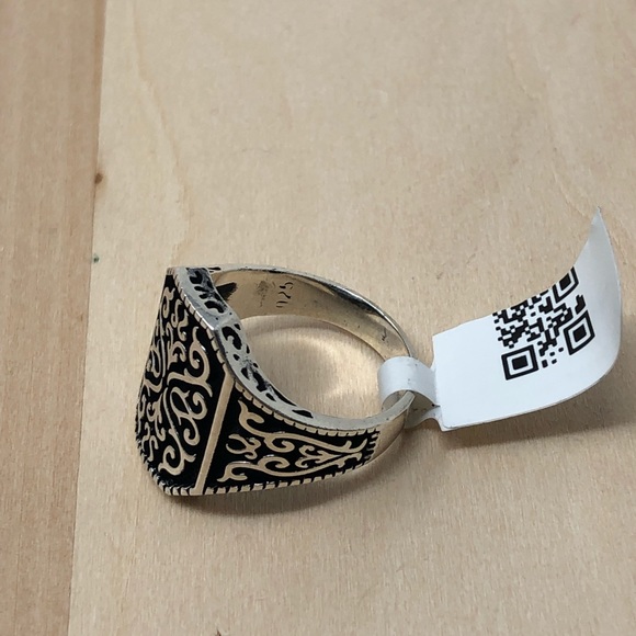 925 Sterling Silver Handmade Design Men's Ring - Picture 4 of 6